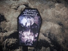 King Diamond Black Metal Shape Patch Laser Cut Coffin