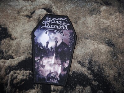 King Diamond Black Metal Shape Patch Laser Cut Coffin