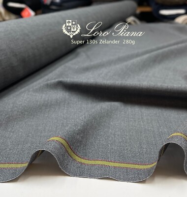 LORO PIANA Suiting Fabric GREY Super 130s Merino Wool