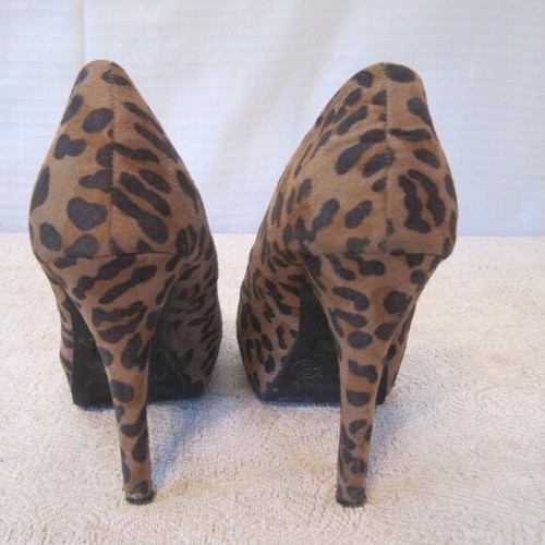 Leopard Cheetah Animal Print 5" High Heel shoes - Picture 6 of 6