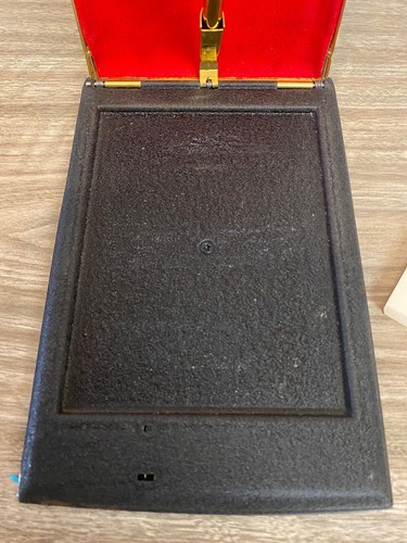 Stunning Vintage Rare Genuine Stratton Enamelled Brass Desk Notepad & Brass Pen - Foto 15 di 23