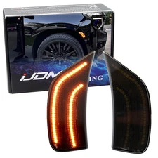 Smoked Lens Amber Dual Strips LED Side Markers For 21-24 Suburban/Yukon/Escalade