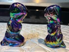Rare Vintage Fenton Carnival Glass Boy & Girl Praying Figurines 4"