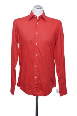 JOOP! Herren Langarm Hemd Businesshemd KW39 M rot Haifischkragen ÄL:65cm
