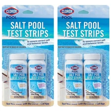 Clorox Salt Pool Test Strips for Testing Salt Levels & Balancer Levels PACK OF 2