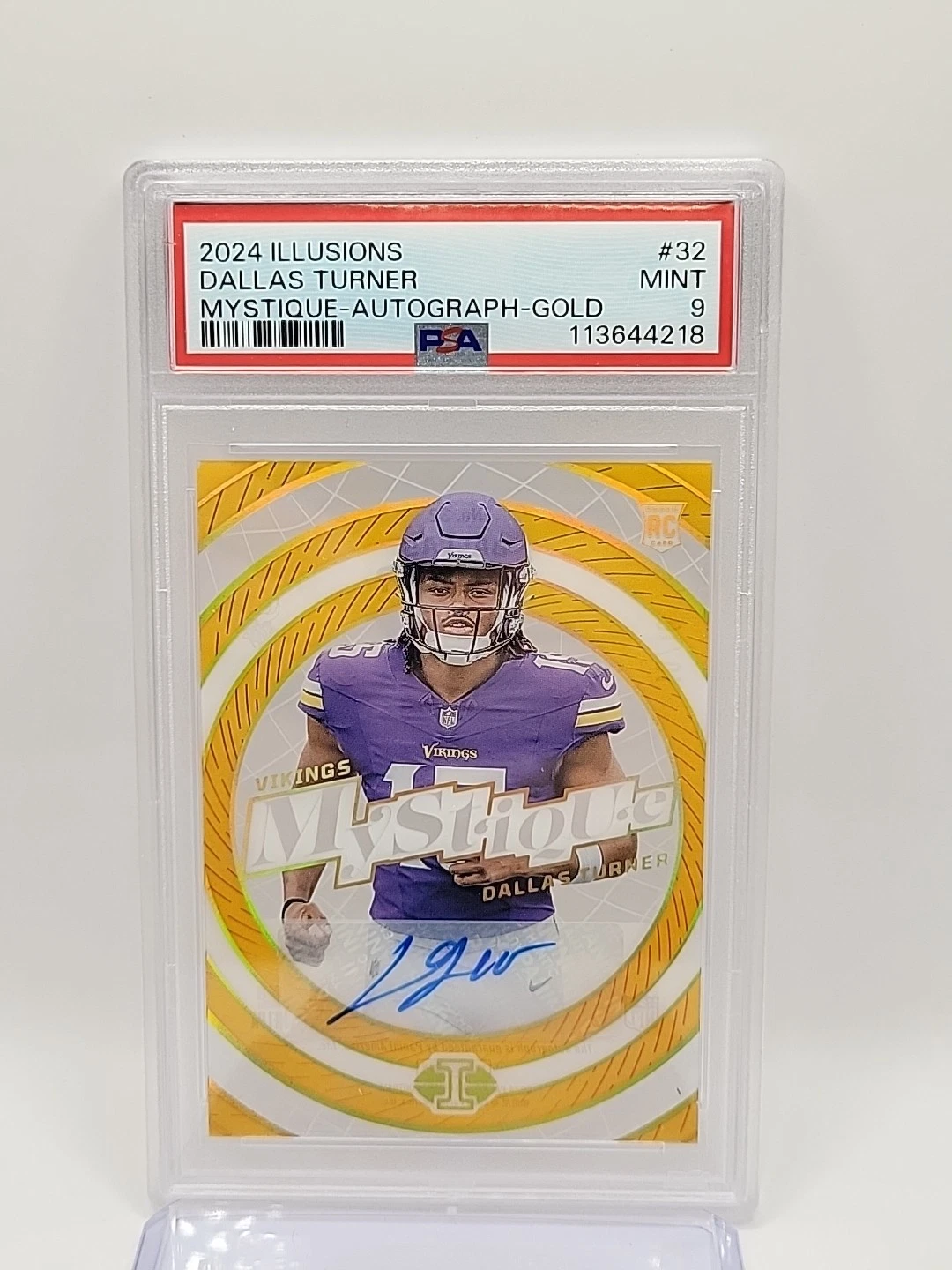 Dallas Turner Panini Illusions Mystique #32 Autograph-Purple