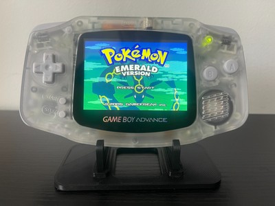 Gameboy Advance mit Backlit IPS V2 Screen Mod Custom Clear Crystal Shell