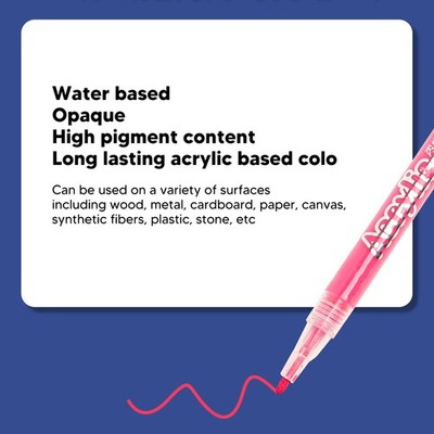 Acrylic Markers 24 Color Translucent Penholder Paint Marker Pen For Drawing SET