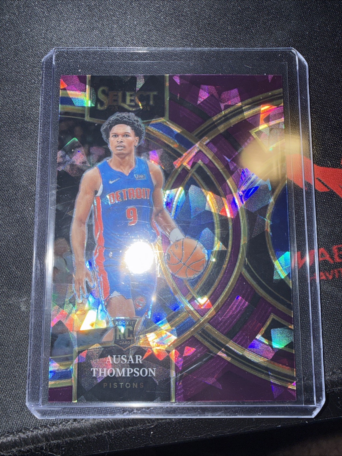 2023-24 Panini Select  Premier Level Ausar Thompson Purple Cracked Ice Prizm /99