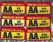 Set of 6 Winchester 25 thru 200 Straight Shotgun/Skeet Shooting patches