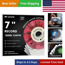 7-Inch Vinyl Record Inner Sleeves: Anti-Static Rice Paper Sleeves for 45 RPM ...