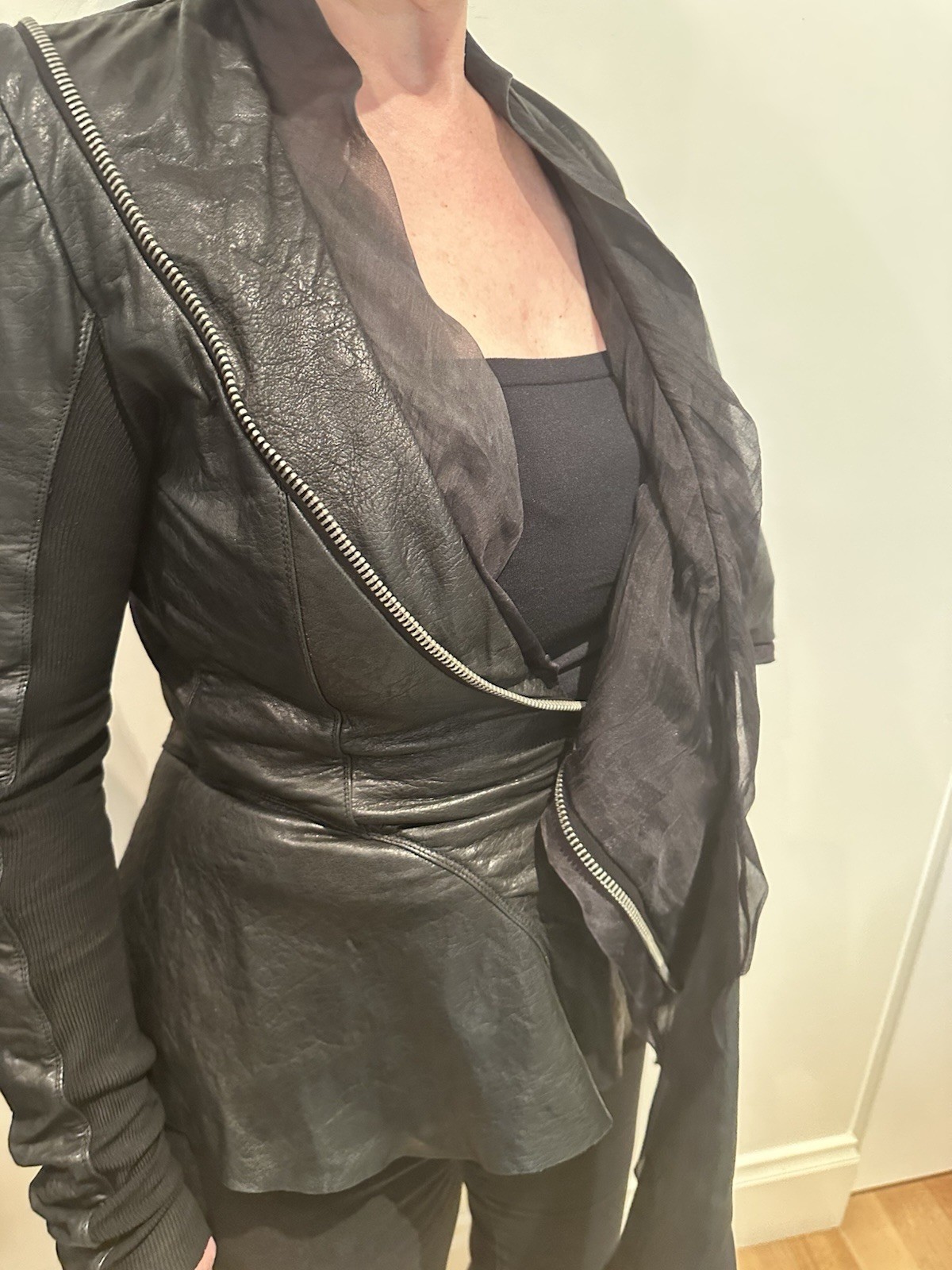 rick owens leather jacket