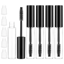 5 Pack 10ML Refillable Eyelash Cream Container Mascara Tube with Brush Wand