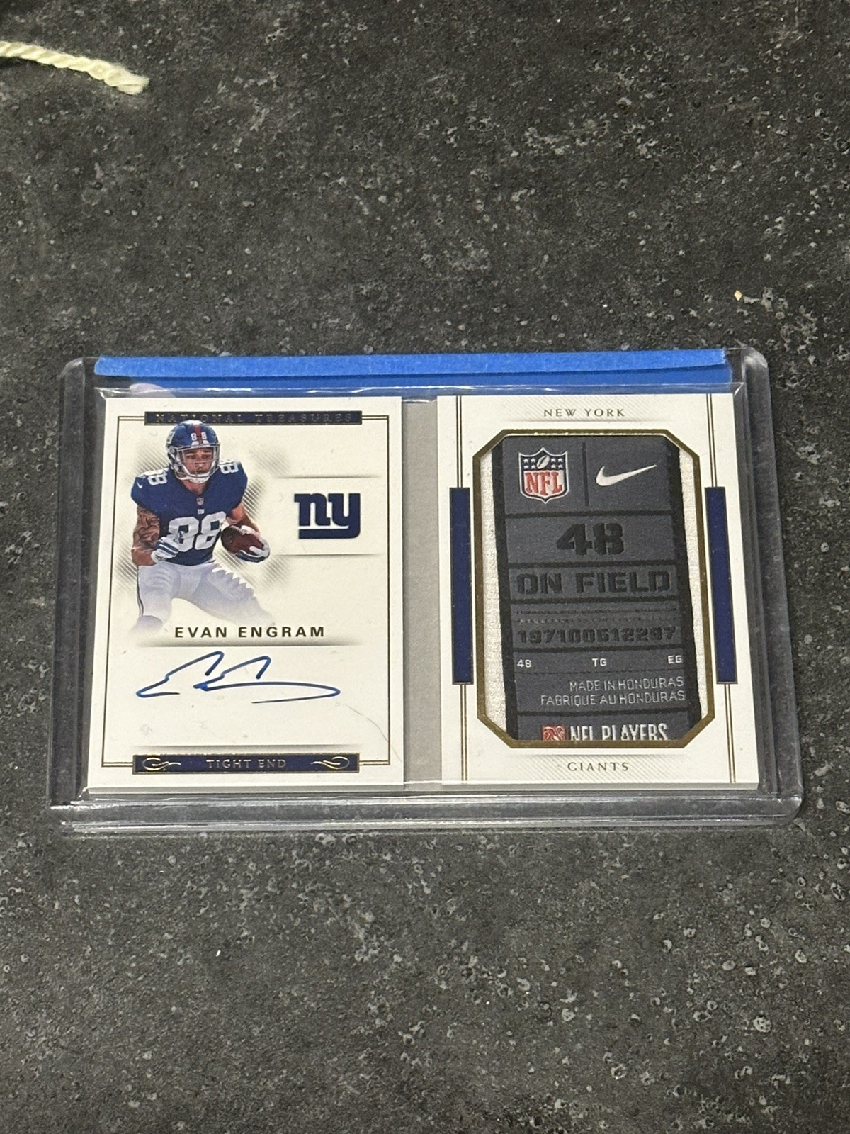 Evan Engram Panini National Treasures Rookie Material Signatures Rps #EE Base