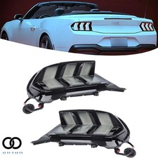 For 2024-2026 Ford Mustang Smoked LED Sequential Rear Tail Lights Brake Lamps