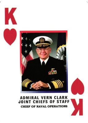 #ad Operation Iraqi Freedom U.S. Military Heroes Admiral Vern Clark Playing Card $4.95