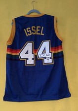 Dan Issel Denver Nuggets Autographed Jersey #44 Blue Rainbow HOF '93 JSA