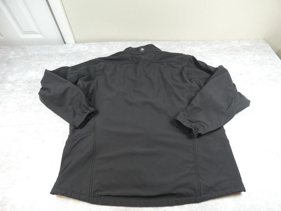 Chaqueta cortavientos de nailon cremallera completa polar negra XL Marmot para hombre abrigo cuello falso Foto 2 de 4