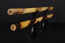 Rattan Kali Arnis Fired Hardened with Spiral Burns Includes Carrying Bag red