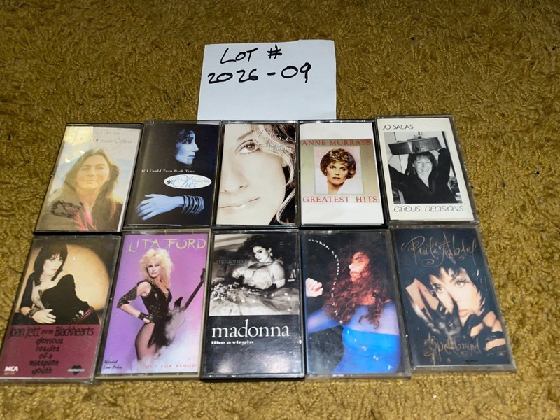 Audio Cassette Lot #2026-09: More Women in Music (Joan Jett, Lita Ford, Madonna)