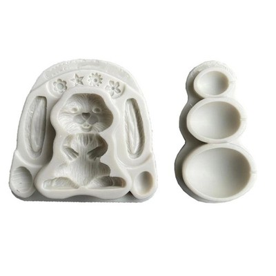 3D Easter Bunny Egg Silicone Mold Fondant Chocolate Mould Supplies