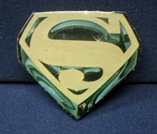 Vintage NOS 1978 SUPERMAN Movie Promo Pin; DC Die-cut 1st Christopher Reeve