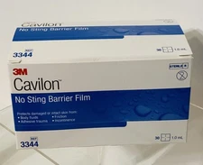 3M 3344 Cavilon, No-Sting Skin Barrier Wipe, Sterile, 30 Count Boxed Exp 2027/02