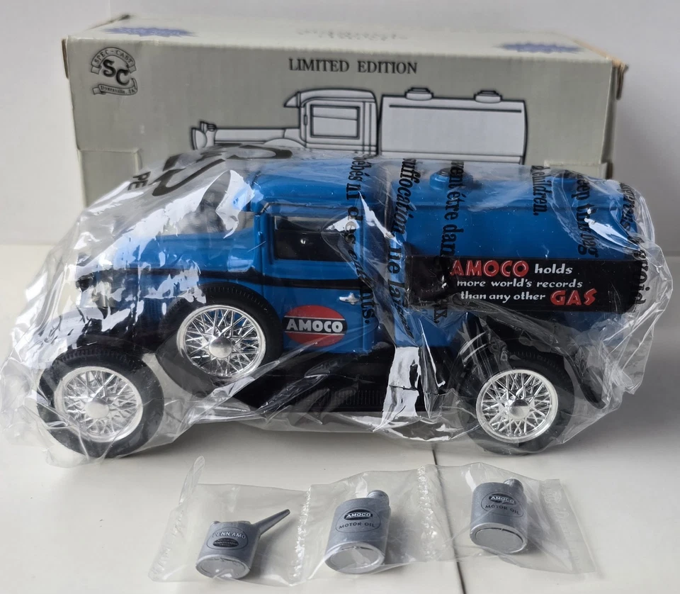 Petrolero Modelo A, Edición Limitada AMOCO, Escala 1/25, Die Cast, Banco de Monedas Bloqueable Foto 2 de 4