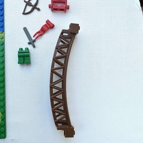 LEGO 6071 Forestmen&rsquo;s Crossing VINTAGE Parts- Rare River Baseplate, Bridge, Accs