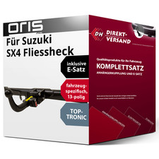 Für SX4 Fliessheck S-Cross JY (Oris) Anhängerkupplung abnehmbar + E-Satz 13pol