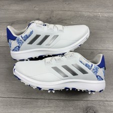 Adidas S2G SL BOA 25 Spiked Golf Shoes ‘White / Blue’ - Size UK 8.5 / EU 42 2/3