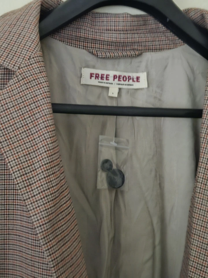 Blazer Free People Reggie de gran tamaño en jengibre grande nuevo sin etiquetas Foto 3 de 4