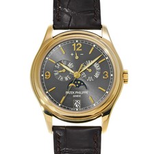 PATEK PHILIPPE Annual Calendar 5146J-010 Men's Gray Yellow Gold Automatic #W014 2