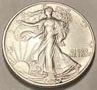 1939 S WALKING LIBERTY SILVER HALF CHOICE AU / BU