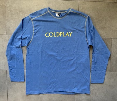 NWOT Rare COLDPLAY Twisted Logic Tour 2005 T Shirt Blue Long Sleeve XL VTG