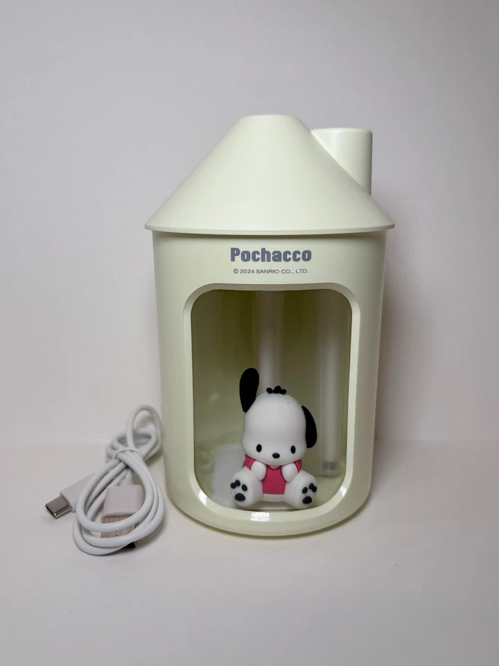 Humidificador USB Sanrio Pochacco con luz nocturna suave verde menta Foto 3 de 4