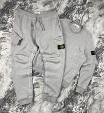 Stone Island Tuta Felpa e Pantalone Uomo Taglia L Grigio
