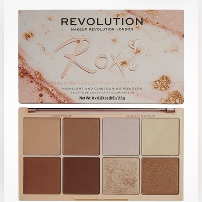 Revolution Roxy Roxxsaurus Highlight & Contour Palette 8 Shades 2.5g NEW Sealed
