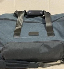 Tumi Alpha Double Expansion Travel Satchel Black Gray NWT MSRP $695