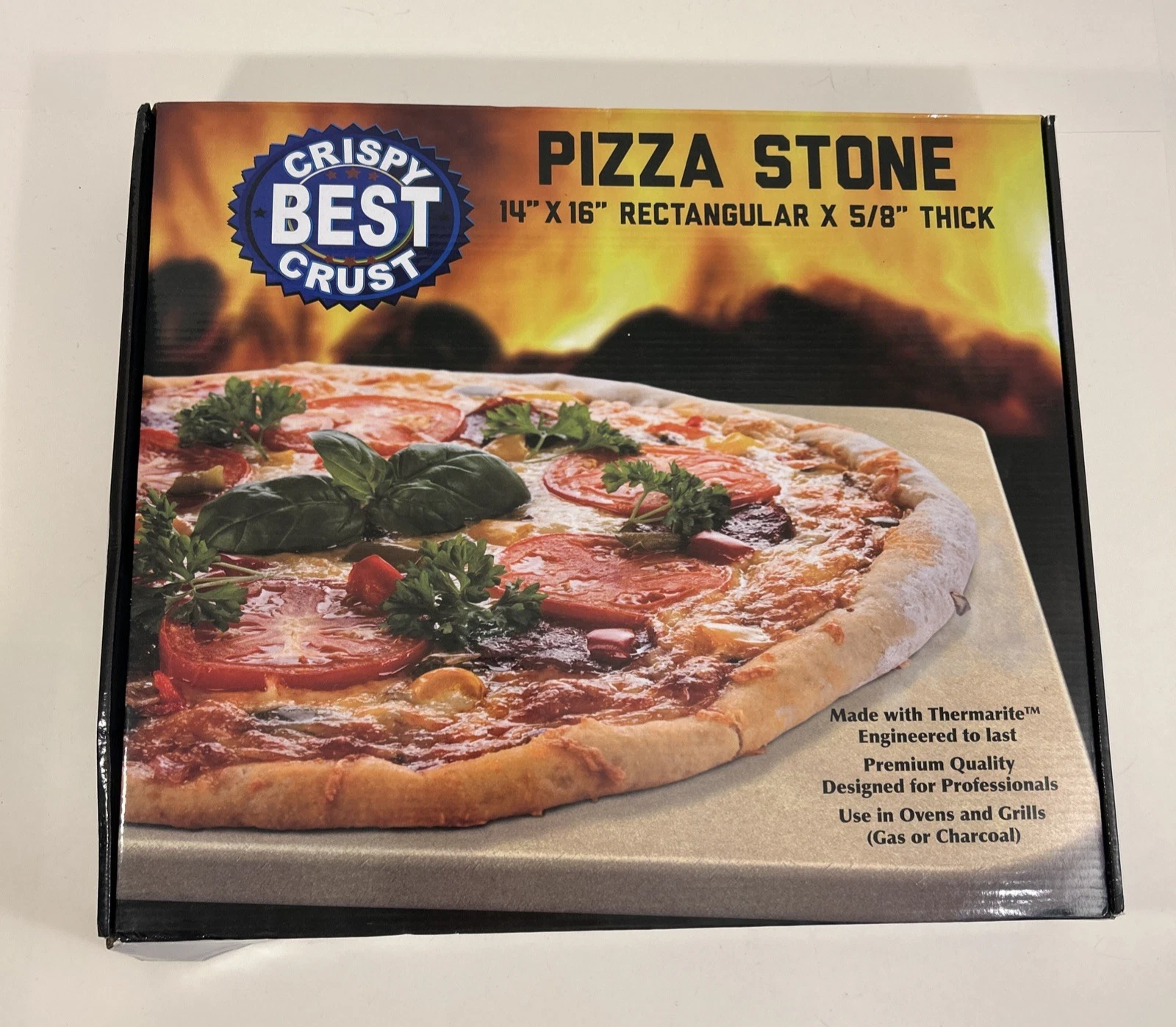 Cast Elegance Pizza Stone 14x16” RECTANGULAR x 5/8" Thick DAMAGED BOX
Opens in a new window or tab