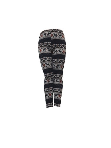 Women Warm Winter Knit Design Nordic Leggings Xmas Tight Fleece M/L to XL/XXL - Picture 16 of 26