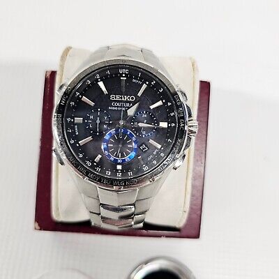 Seiko Courura Solar Stainless Steel Watch 8B92-0AL0 Silver Seiko Courura Solar Stainless Steel Watch 8B92-0AL0 Silver