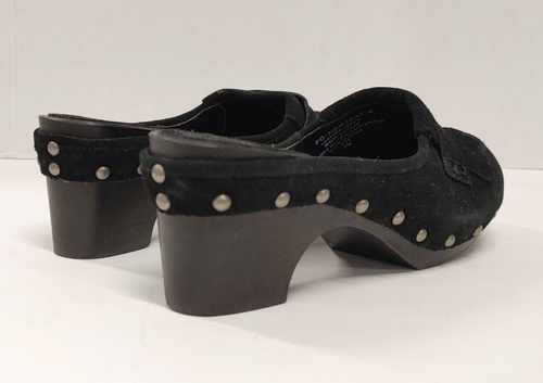 Nine & Company® Nowaday™ Black Suede Studded Clogs Women's Size US 8/EUR 38.5 - Picture 5 of 16