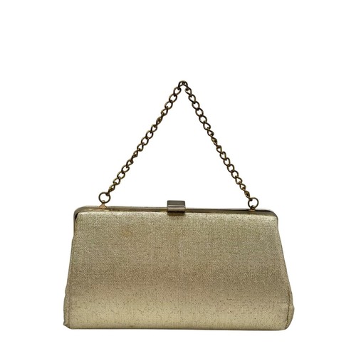 Unbranded Gold Gitter Fabric Clutch