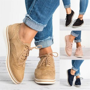 womens flat leather lace up shoes