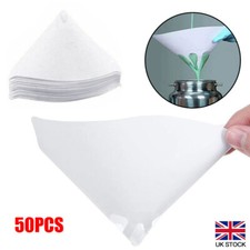 50Pcs Fine Paint Paper Filter Strainers Mesh Nylon Mesh Cone Cups For Spray Gun