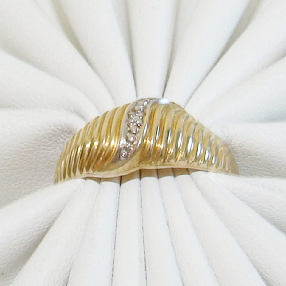 Ring Gold 333er Diamant 8 kt Goldringe Diamantringe Edelstein Goldschmuck - Bild 1 von 4