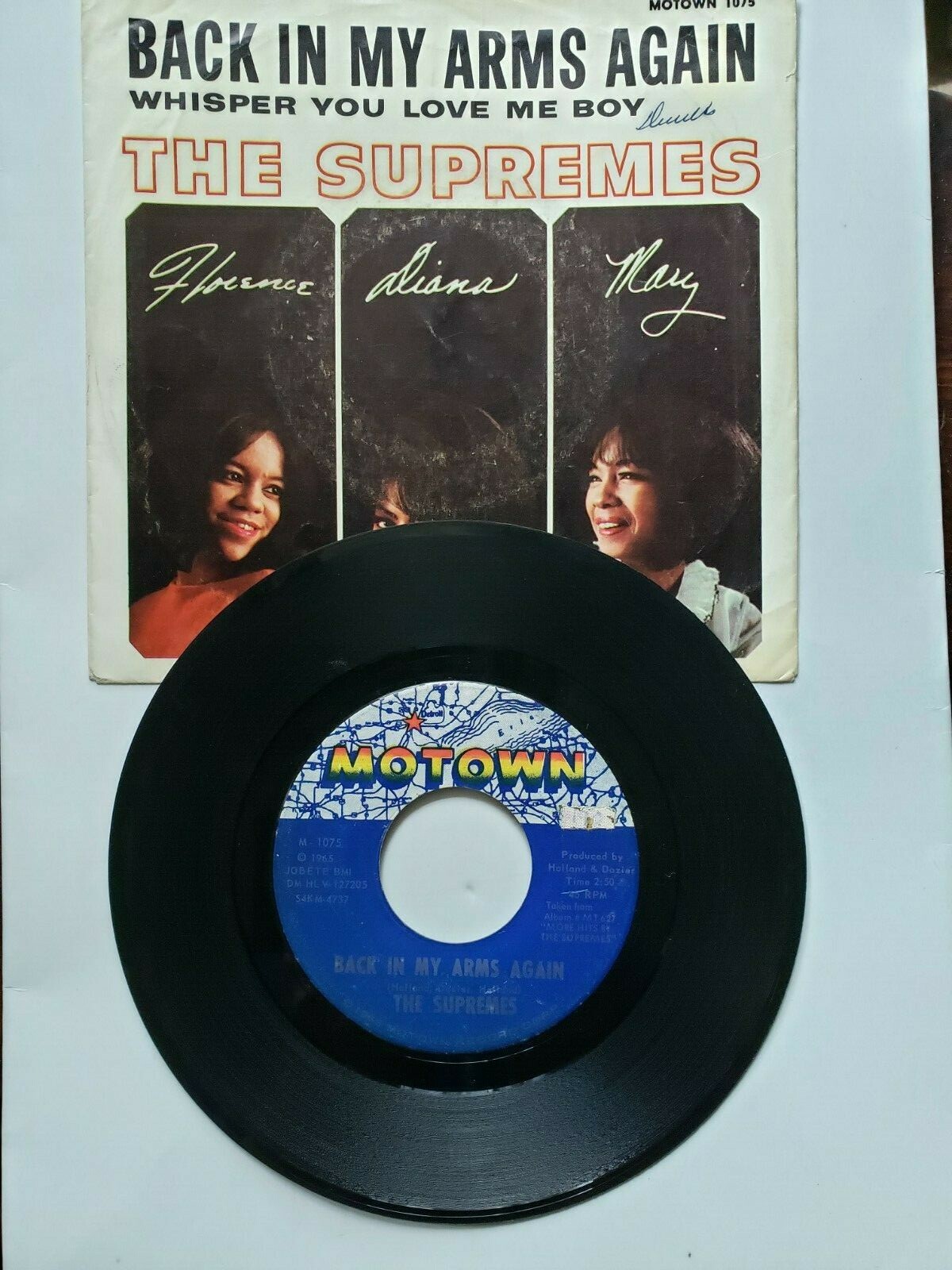  THE SUPREMES ~ BACK IN MY ARMS AGAIN ~ W/PS ~ VG+