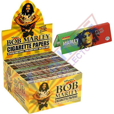 Bob Marley Pure Hemp Classic King Size Rolling Papers 50 Booklet Packs