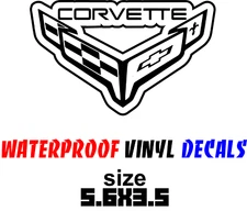 C5 Corvette racing flag decals C3 C4 C5 C6 C7 flag stickers